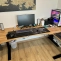 Curved gaming desk top