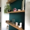 Custom beech wood wall shelves