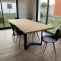 custom dining table with solid wood top