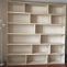 Custom bookcase with solid wood shelves