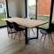 Custom dining table with wooden top