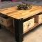 Manufacture of custom coffee table with wooden top
