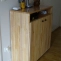 Custom made alder wood storage cabinet