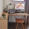 Corner desk with custom rubberwood top