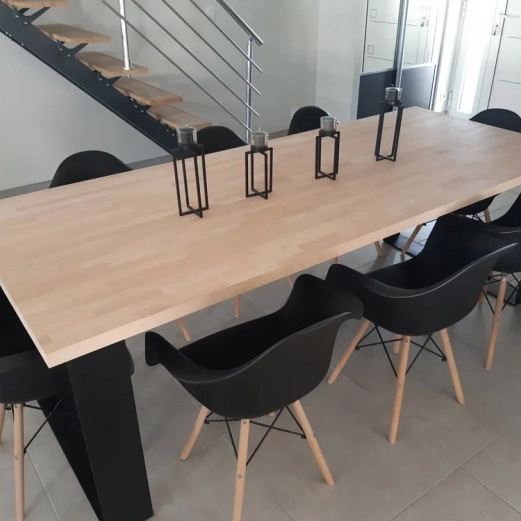Custom wood metal table